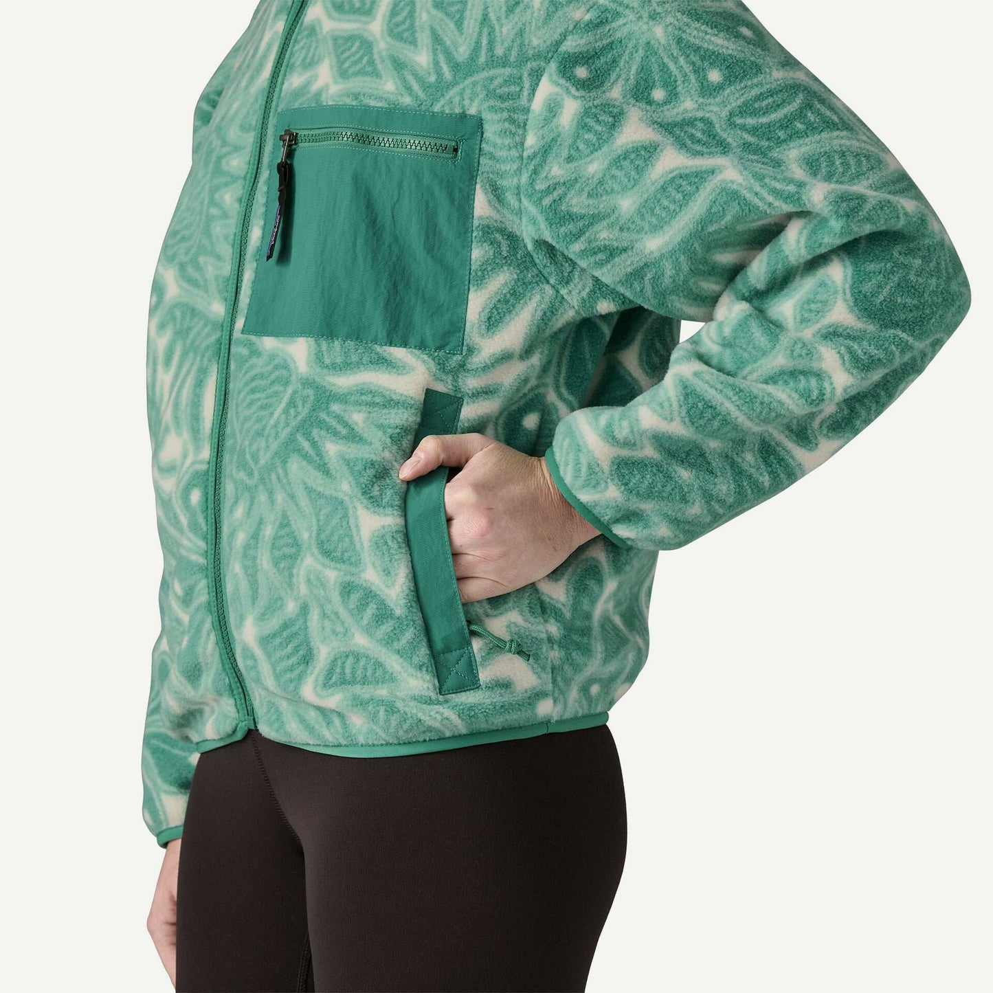 Patagonia Women's Synchilla® Fleece Jacket-Bees and Flowers: Heather Green | Patagonia |