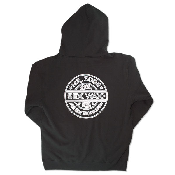 Mr Zoggs Sex Wax EMB Pinstripe Hooded Sweatshirt-Black XXL | Mr Zogs Sex Wax | - Northshore Newquay - Surf/Skate