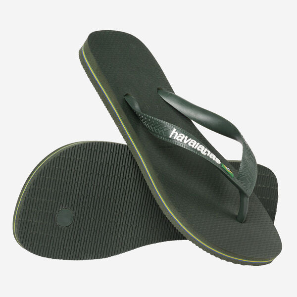 Havaianas Brasil Logo-Green Olive/Green | Havaianas | Flip Flops