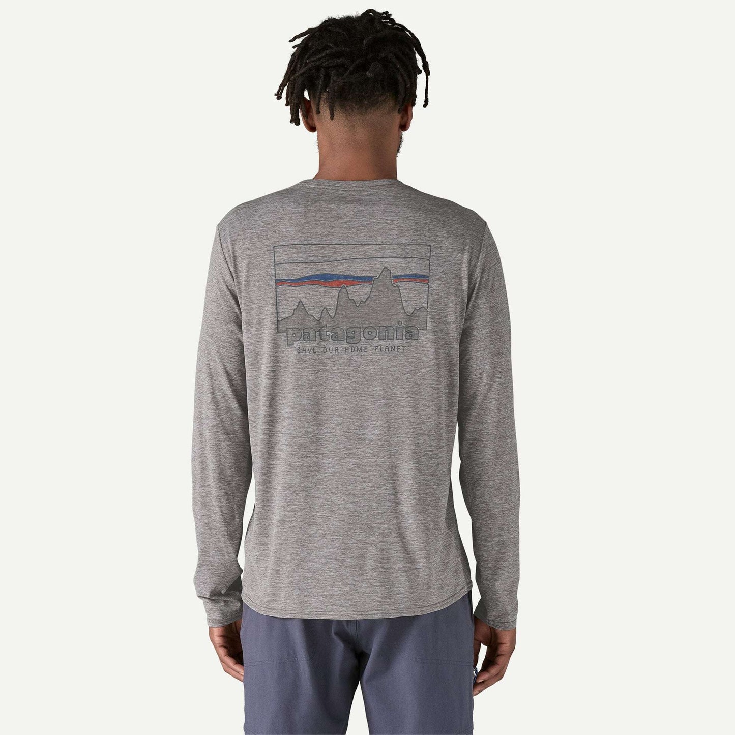 Patagonia Men's Long-Sleeved Capilene® Cool Daily Graphic Shirt-73 Skyline: Feather Grey | Patagonia |