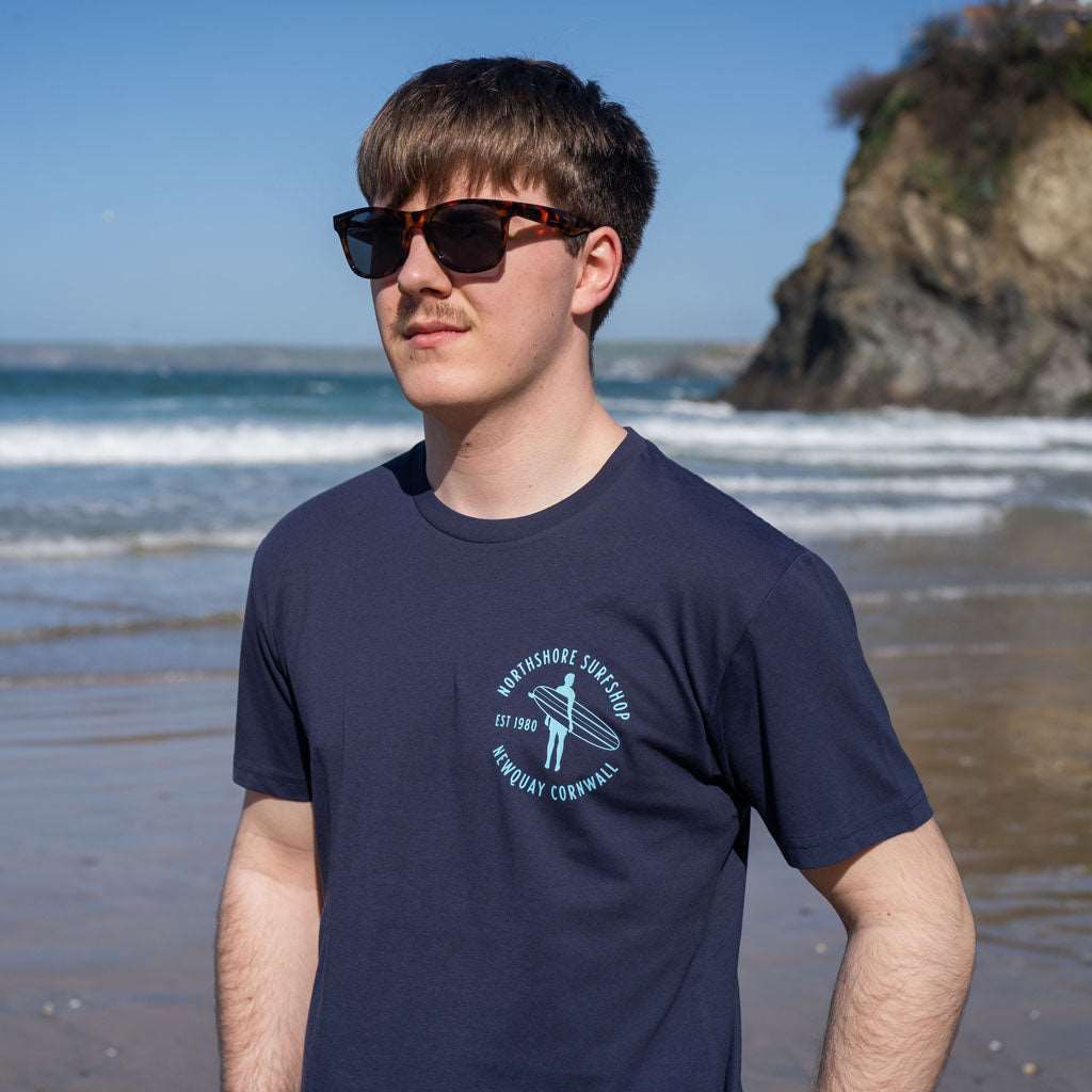 Heritage Organic Tee | Dark Navy | Northshore Surf Shop | T Shirt - Northshore Newquay - Surf/Skate