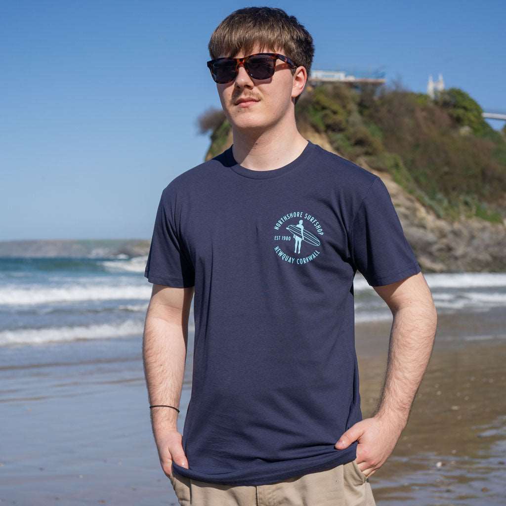 Heritage Organic Tee | Dark Navy | Northshore Surf Shop | T Shirt - Northshore Newquay - Surf/Skate
