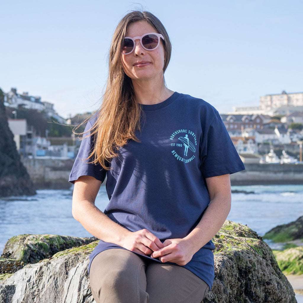 Heritage Organic Tee | Dark Navy | Northshore Surf Shop | T Shirt - Northshore Newquay - Surf/Skate