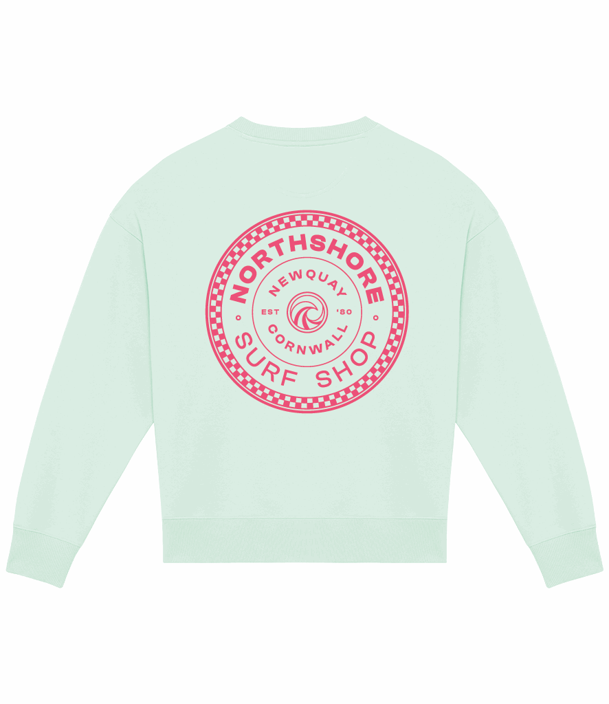 Checkered Crew | Brook Green | Northshore Surf Shop | Sweatshirt - Northshore Newquay - Surf/Skate