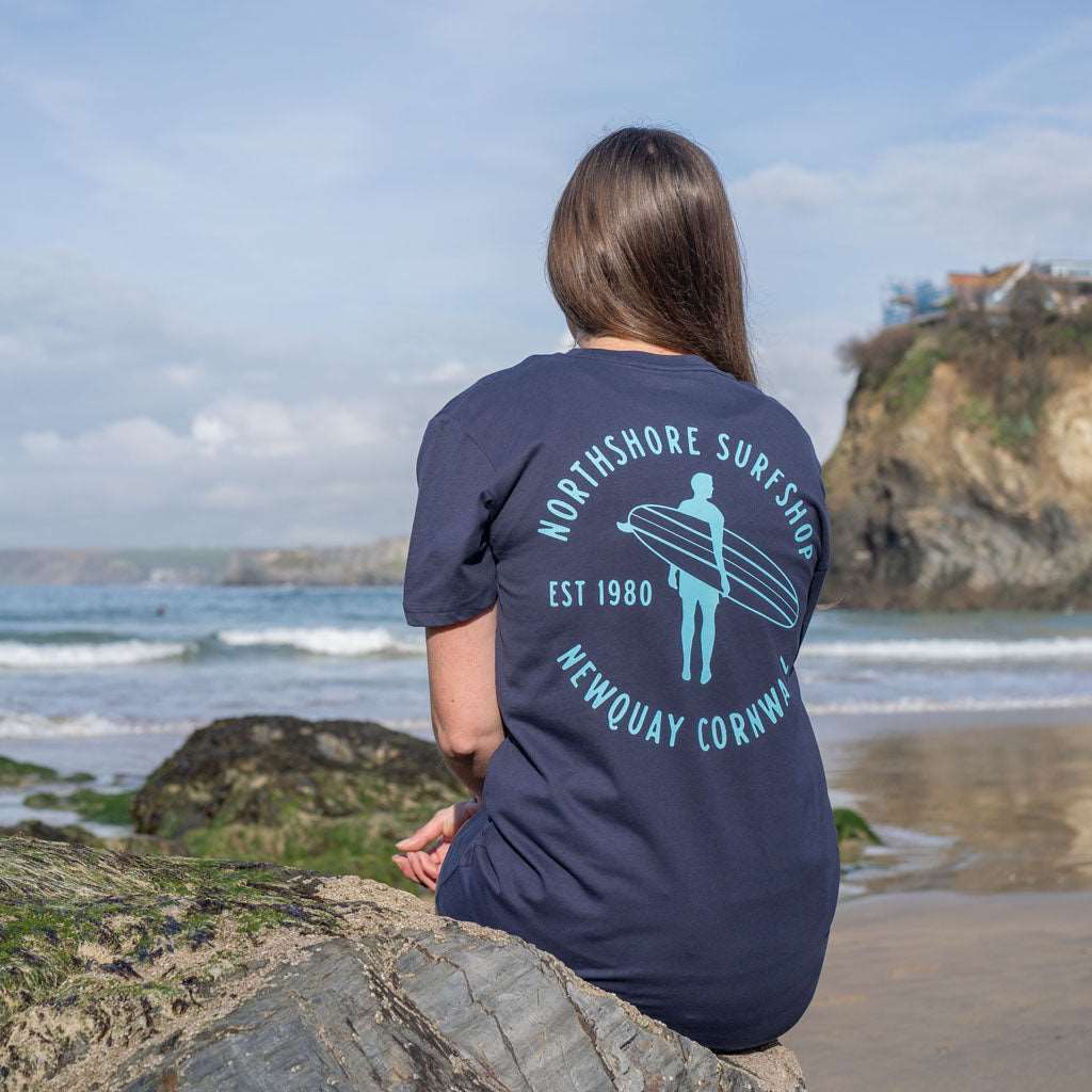 Heritage Organic Tee | Dark Navy | Northshore Surf Shop | T Shirt - Northshore Newquay - Surf/Skate