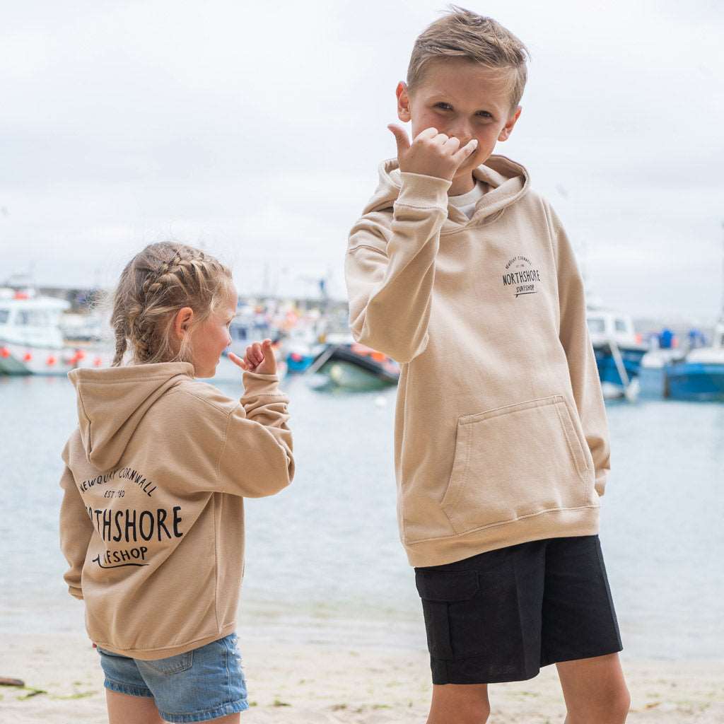 Kids Classic Logo Hoodie | Desert Sand | Northshore Surf Shop | Kids Clothing - Northshore Newquay - Surf/Skate
