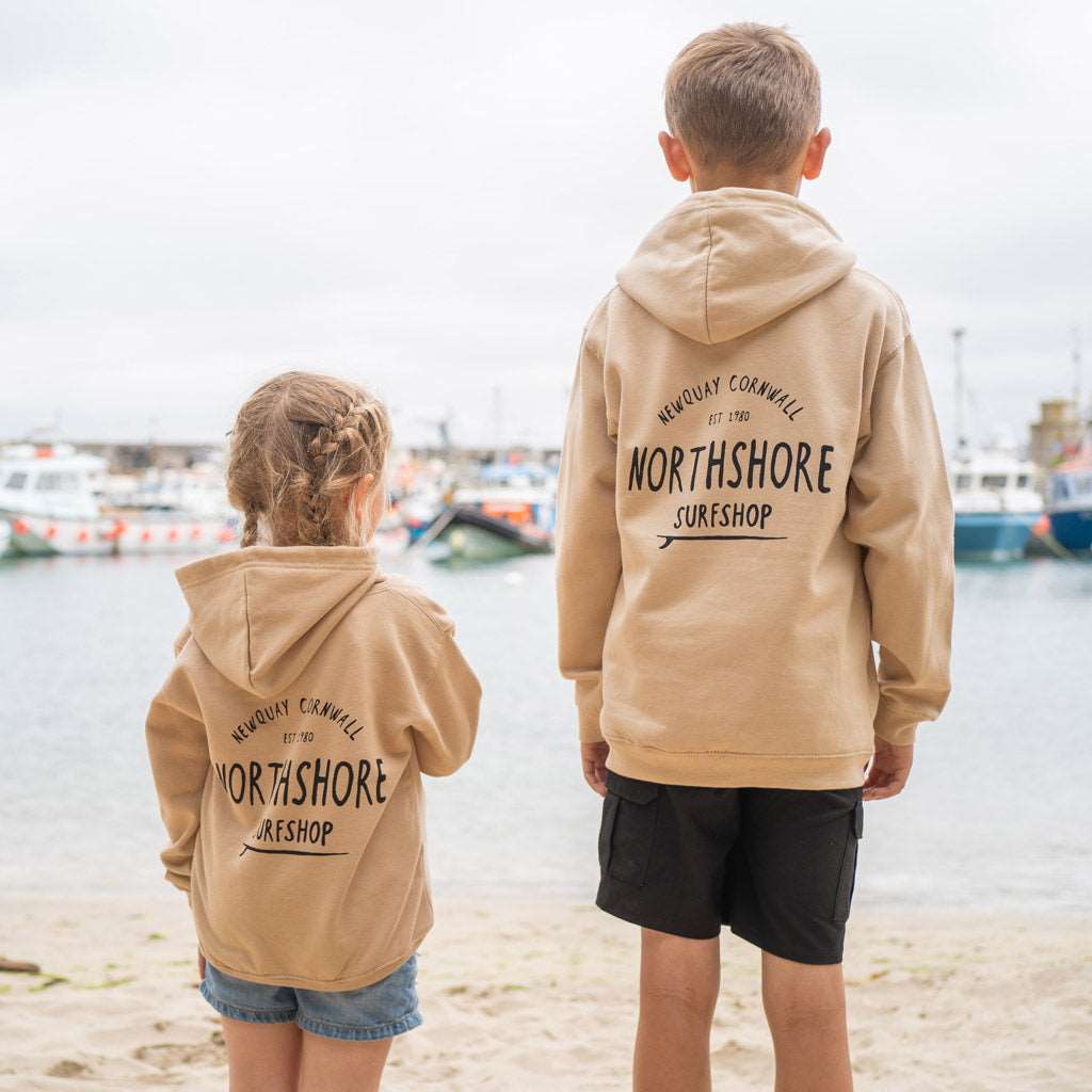 Kids Classic Logo Hoodie | Desert Sand | Northshore Surf Shop | Kids Clothing - Northshore Newquay - Surf/Skate