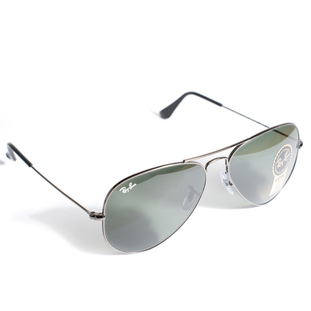 Ray Ban Aviator Classic Sunglasses-Polished Gunmatal | Ray Ban | Sunglasses