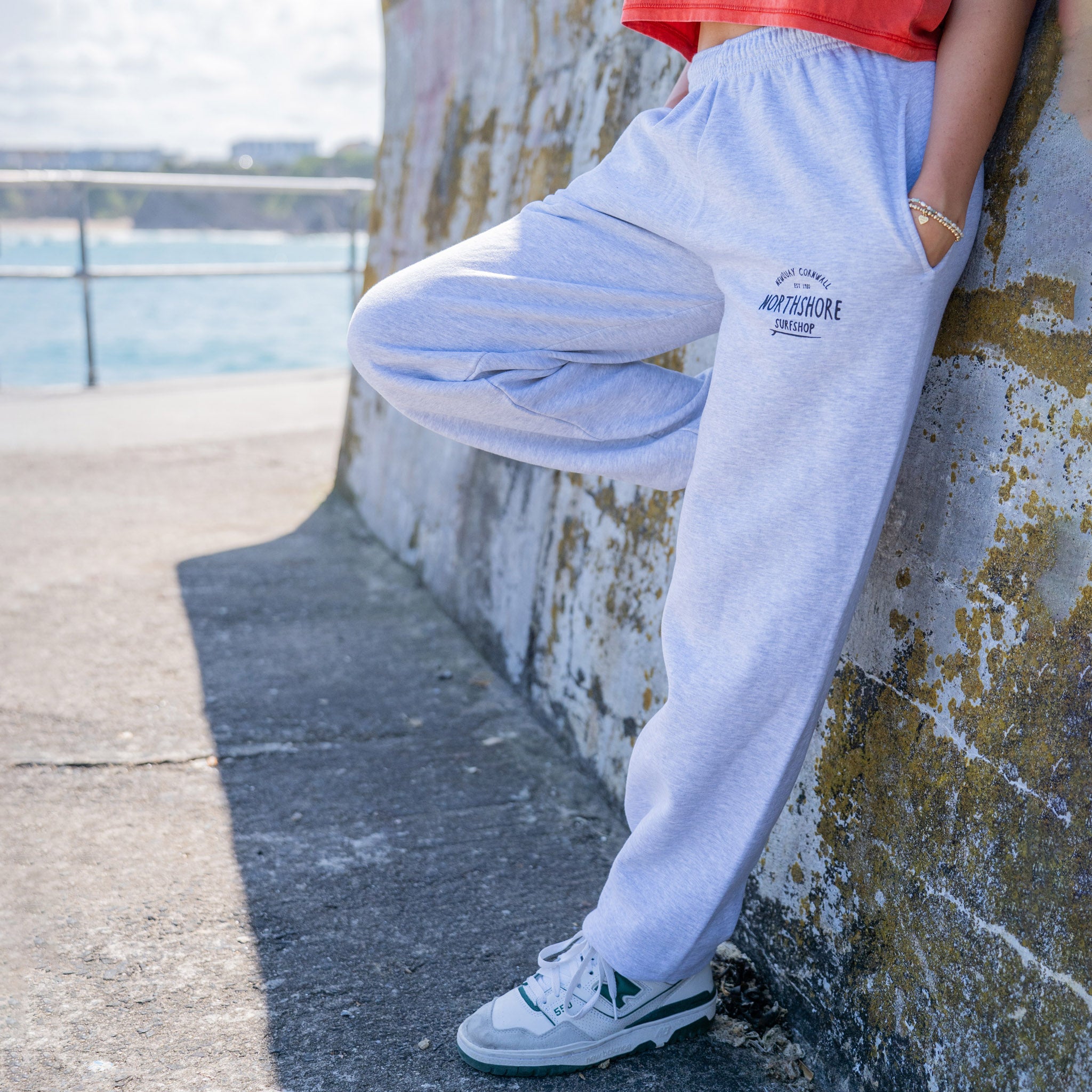 Classic Jogging Pants - Heather Grey | Northshore Surf Shop | Jogging Bottoms - Northshore Newquay - Surf/Skate
