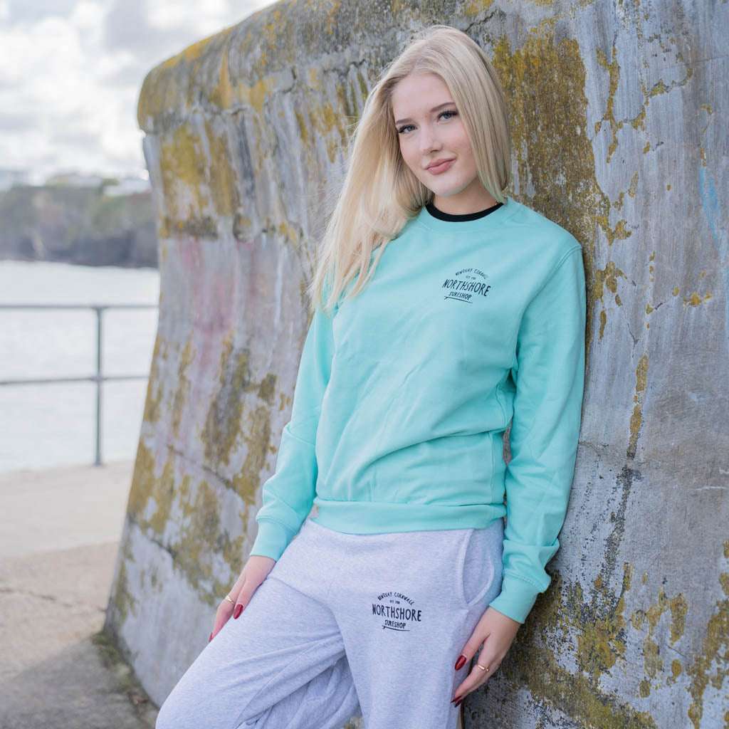 Classic Logo Crew | Peppermint | Northshore Surf Shop | Sweatshirt - Northshore Newquay - Surf/Skate