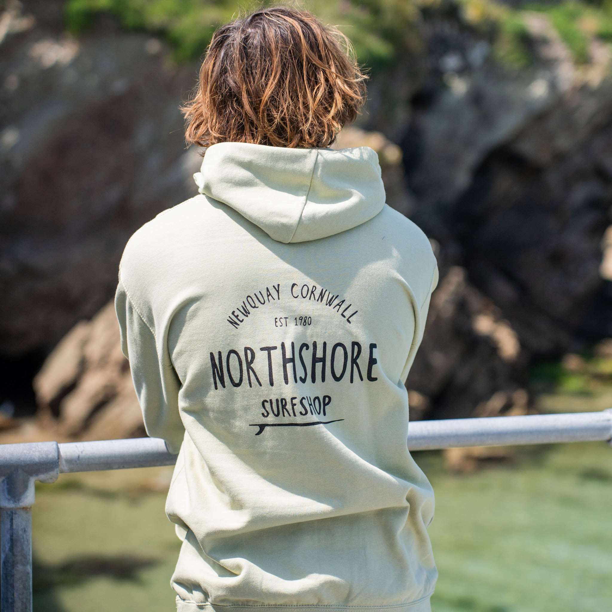 Classic Logo Hoodie | Pistachio | Northshore Surf Shop | Hooded Sweatshirt - Northshore Newquay - Surf/Skate