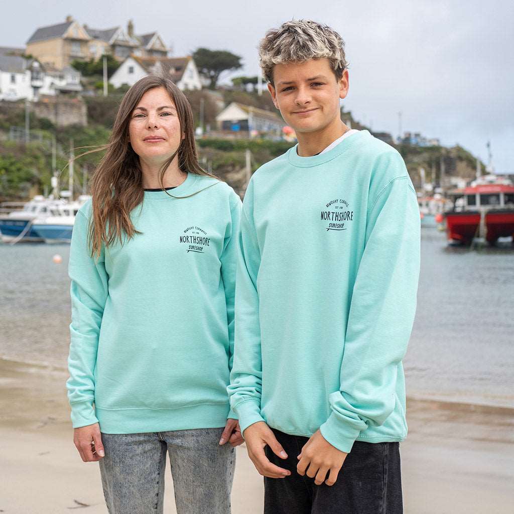 Classic Logo Crew | Peppermint | Northshore Surf Shop | Sweatshirt - Northshore Newquay - Surf/Skate