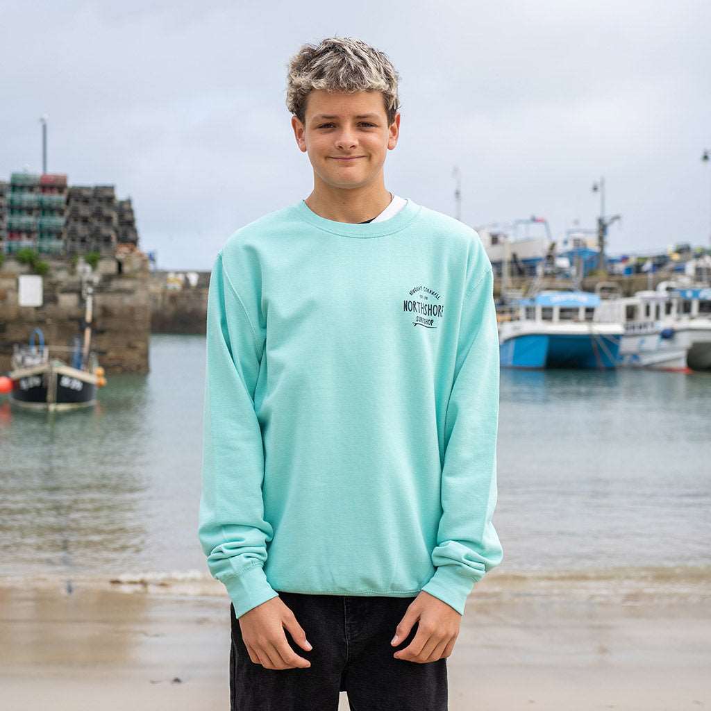 Classic Logo Crew | Peppermint | Northshore Surf Shop | Sweatshirt - Northshore Newquay - Surf/Skate