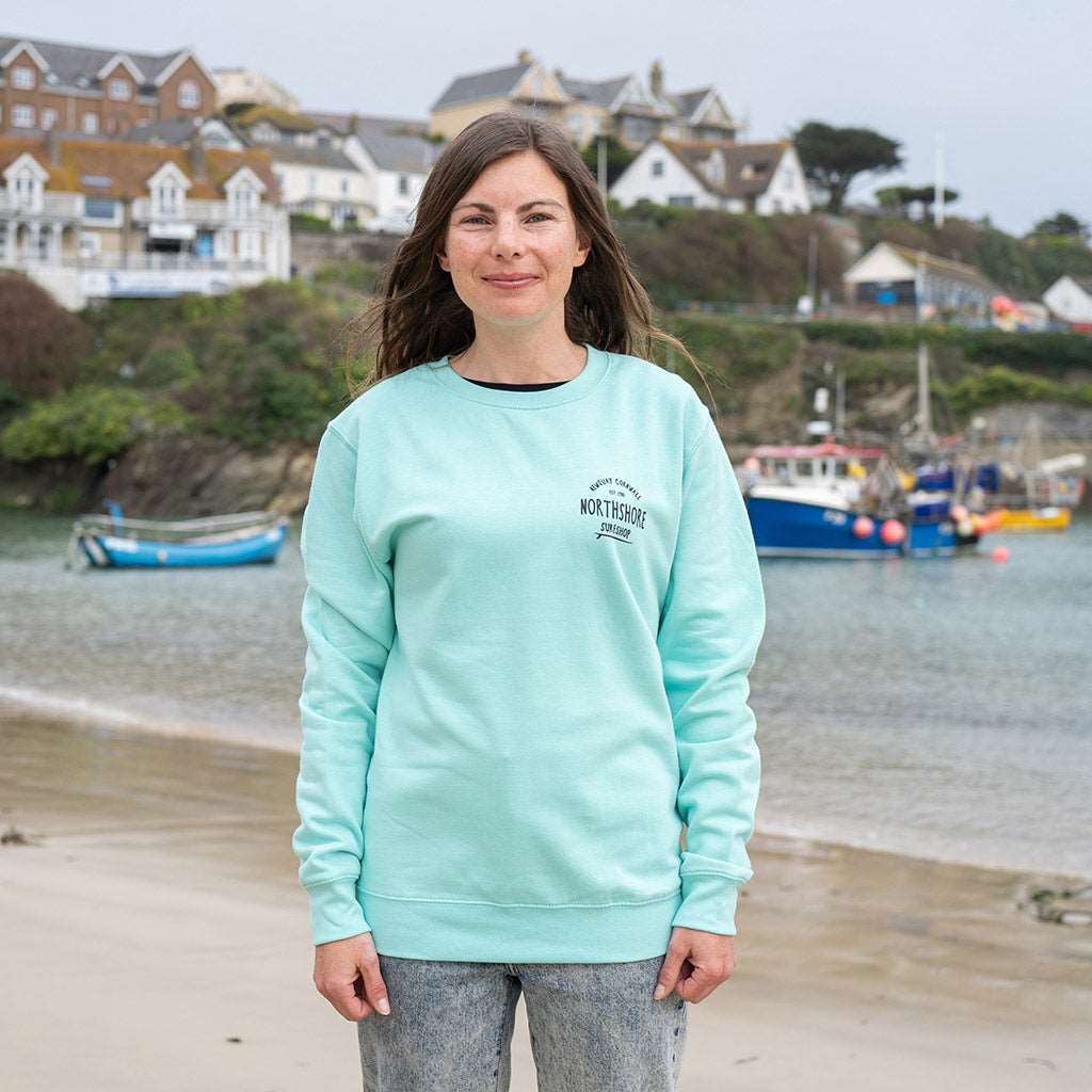 Classic Logo Crew | Peppermint | Northshore Surf Shop | Sweatshirt - Northshore Newquay - Surf/Skate