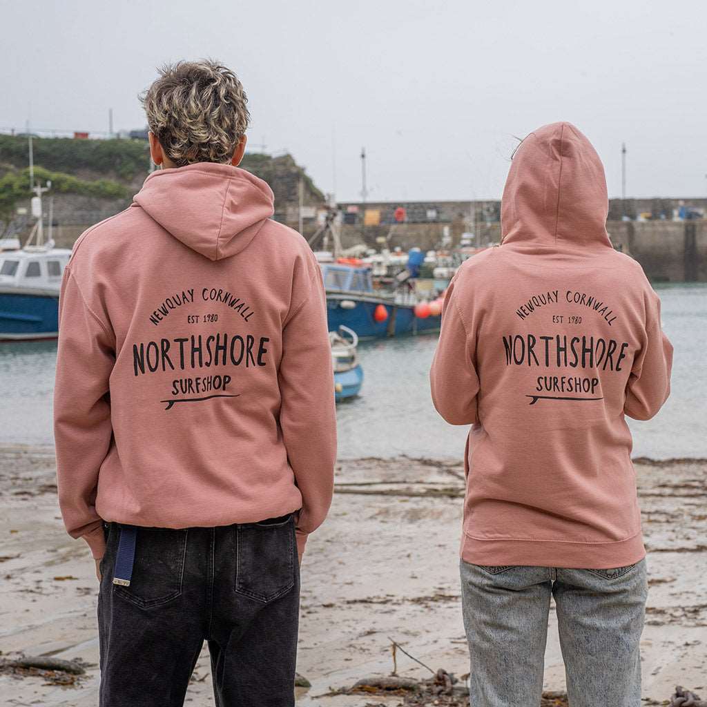 Classic Logo Hoodie | Dusty Pink | Northshore Surf Shop | Hooded Sweatshirt - Northshore Newquay - Surf/Skate