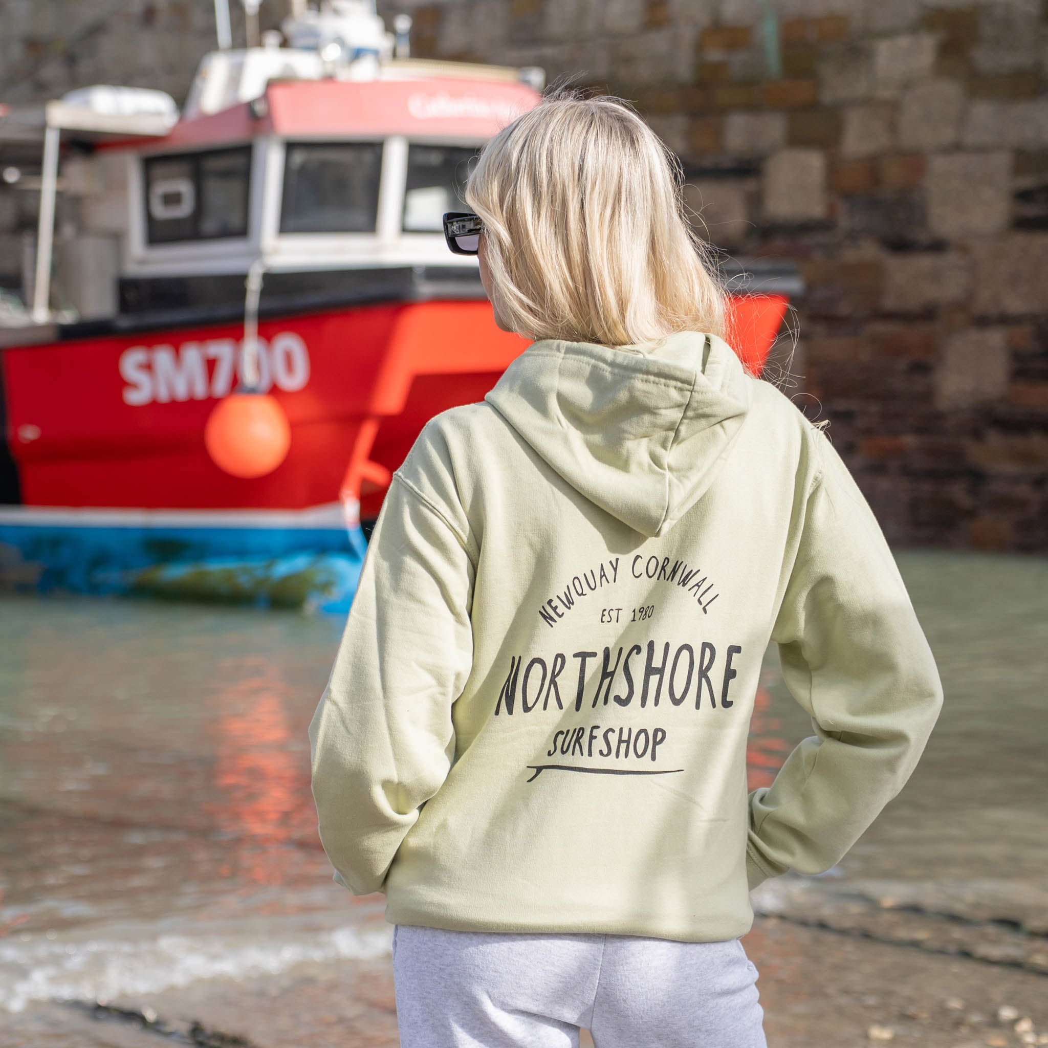 Classic Logo Hoodie | Pistachio | Northshore Surf Shop | Hooded Sweatshirt - Northshore Newquay - Surf/Skate