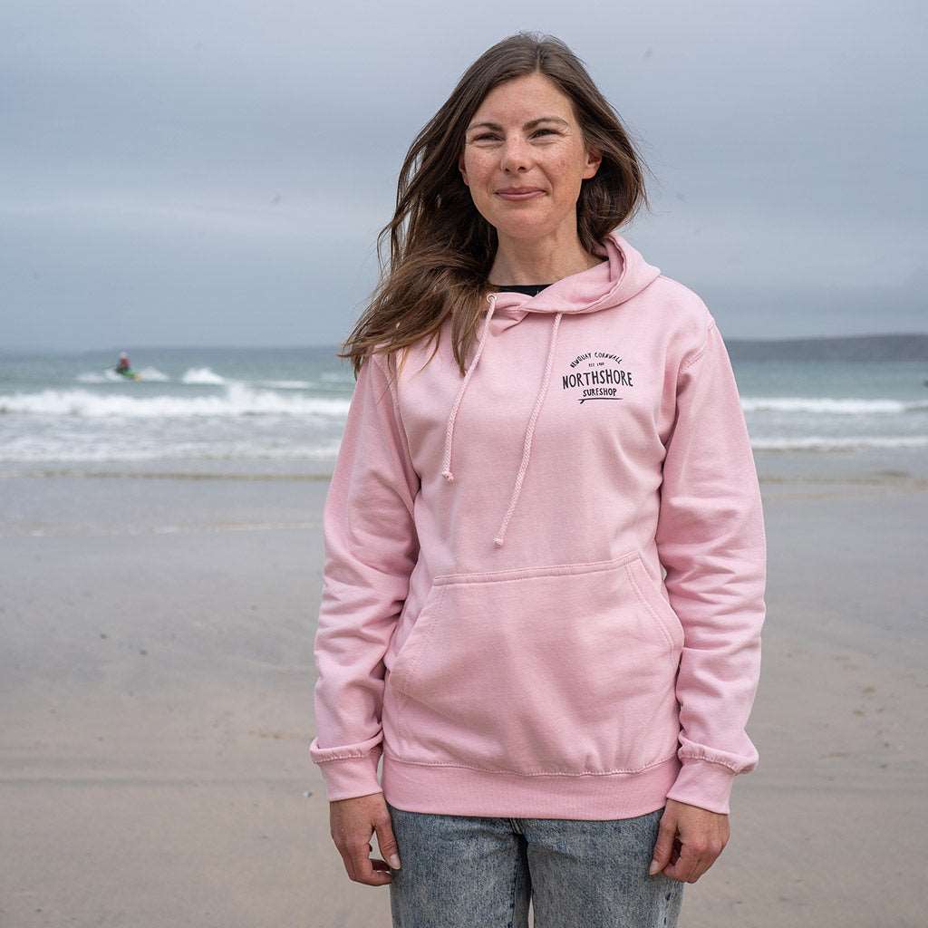 Classic Logo Hoodie | Baby Pink | Northshore Surf Shop | Hooded Sweatshirt