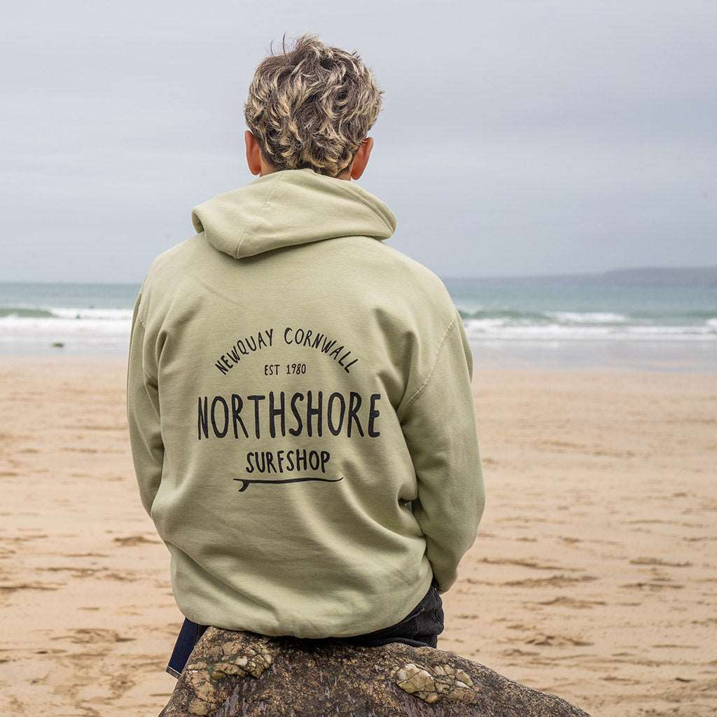 Classic Logo Hoodie | Pistachio | Northshore Surf Shop | Hooded Sweatshirt - Northshore Newquay - Surf/Skate