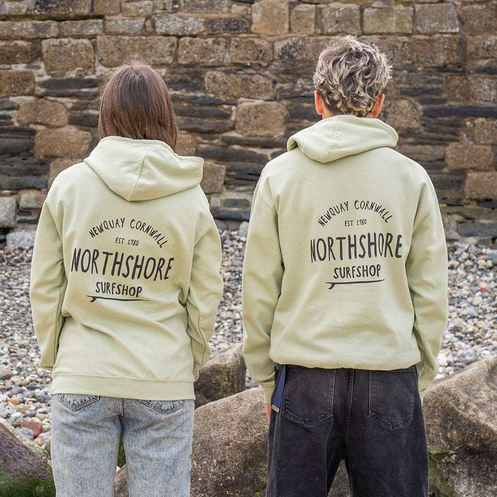 Classic Logo Hoodie | Pistachio | Northshore Surf Shop | Hooded Sweatshirt - Northshore Newquay - Surf/Skate