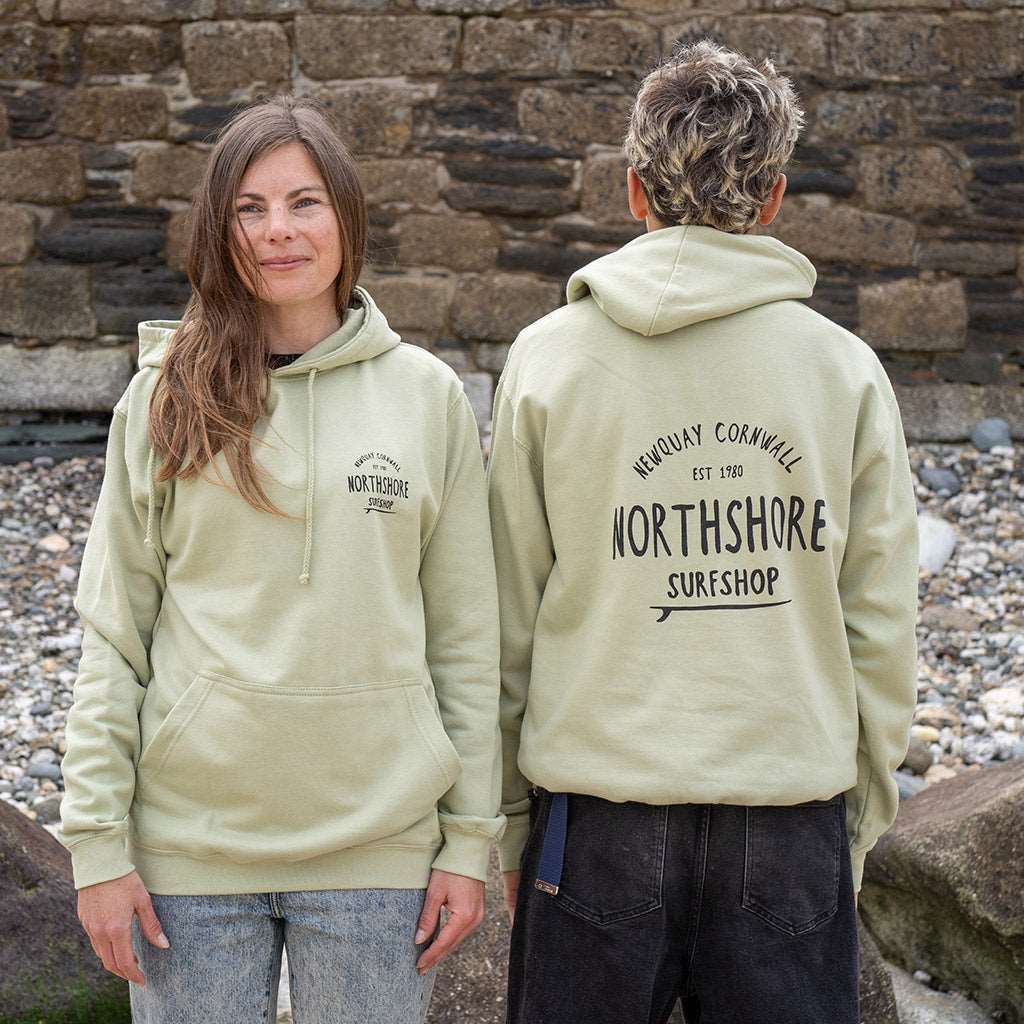 Classic Logo Hoodie | Pistachio XXL | Northshore Surf Shop | Hooded Sweatshirt - Northshore Newquay - Surf/Skate