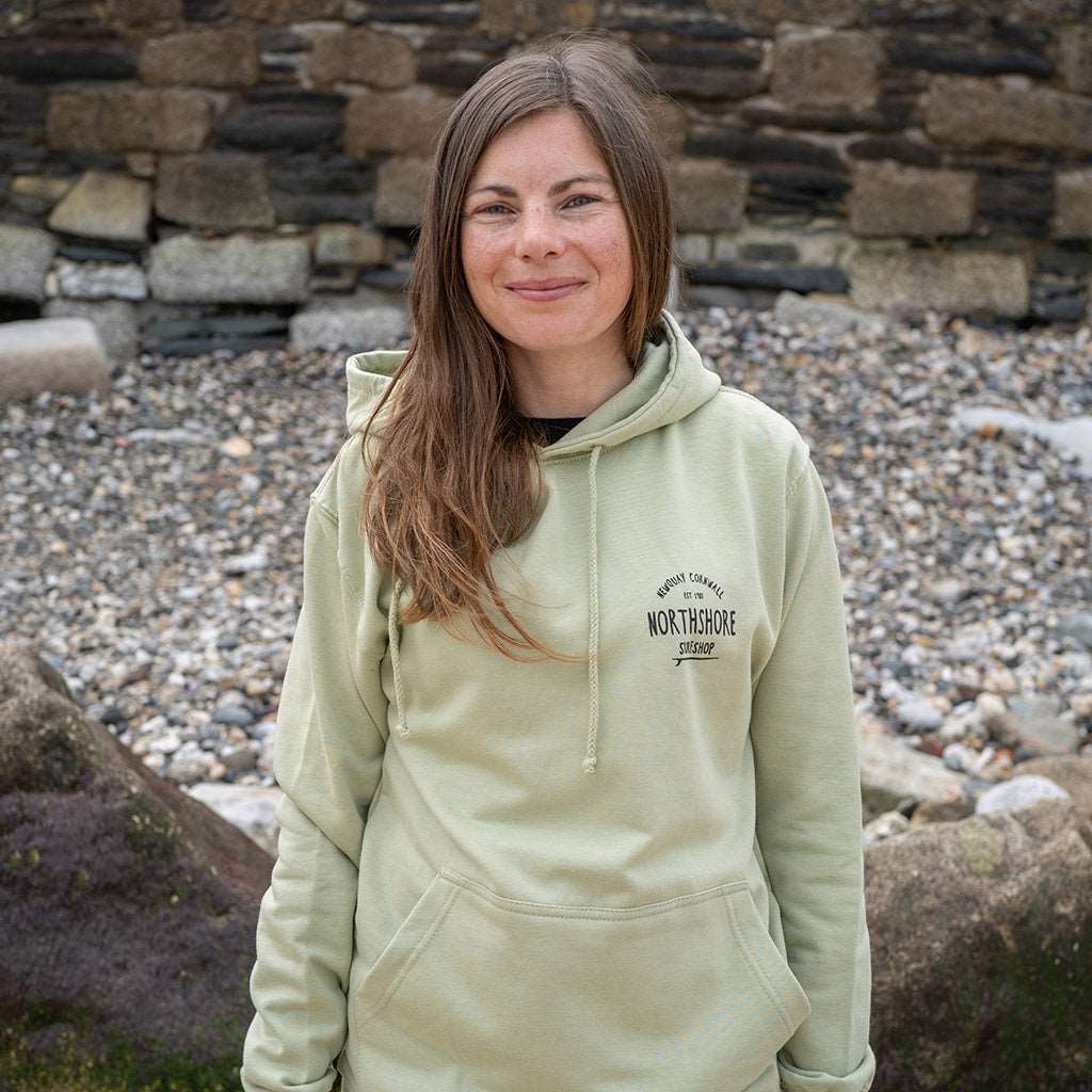 Classic Logo Hoodie | Pistachio | Northshore Surf Shop | Hooded Sweatshirt - Northshore Newquay - Surf/Skate