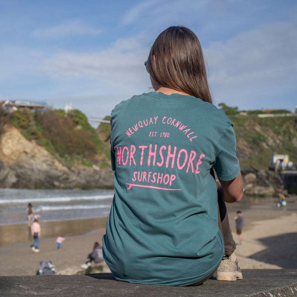 Classic Logo Organic Tee | Hydro Green | Northshore Surf Shop | T Shirt - Northshore Newquay - Surf/Skate