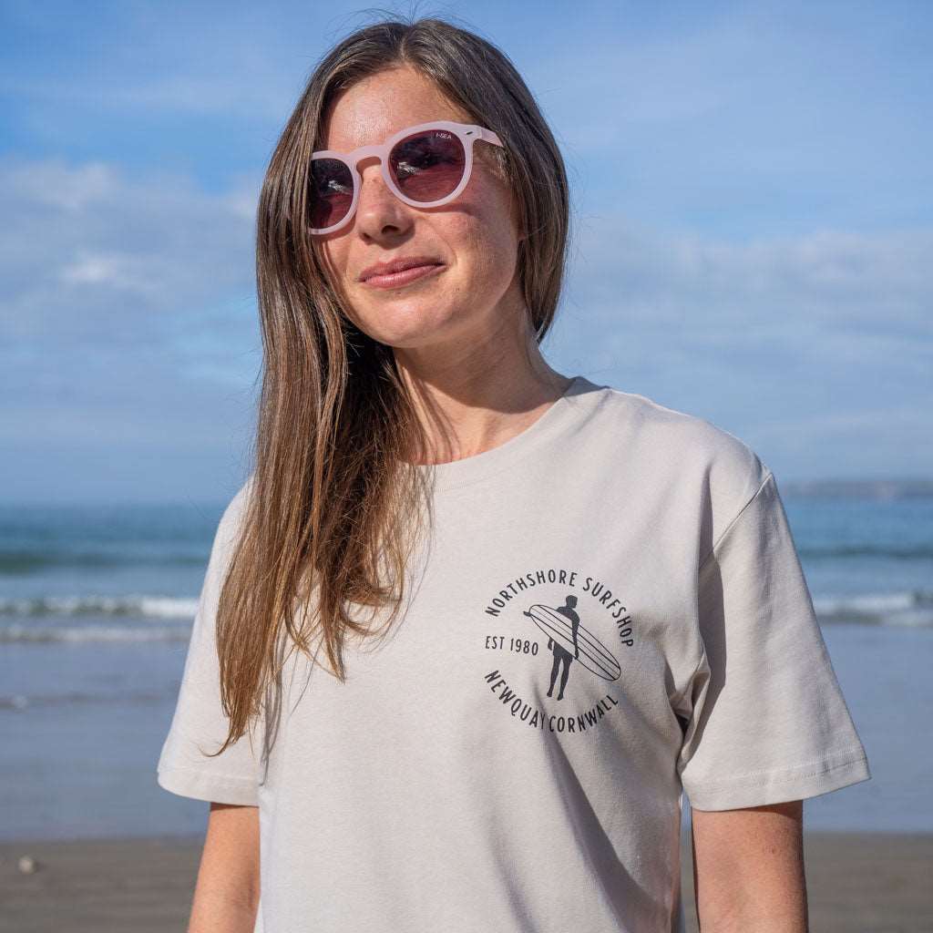 Heritage Organic Tee | Bone | Northshore Surf Shop | T Shirt - Northshore Newquay - Surf/Skate