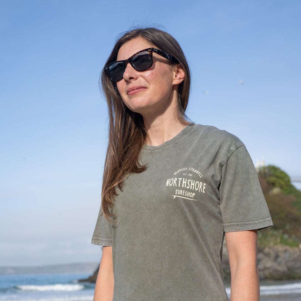 Classic Logo Organic Tee | Moss Stone | Northshore Surf Shop | - Northshore Newquay - Surf/Skate