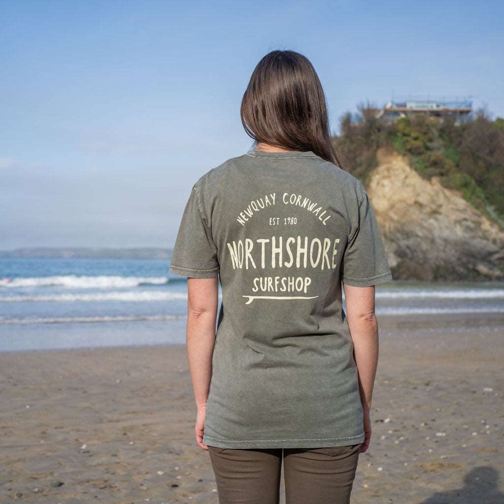 Classic Logo Organic Tee | Moss Stone | Northshore Surf Shop | - Northshore Newquay - Surf/Skate