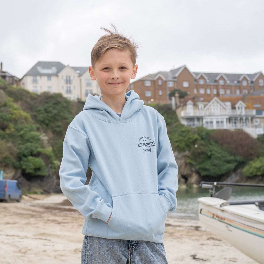 Kids Classic Logo Hoodie | Sky Blue | Northshore Surf Shop | Kids Clothing - Northshore Newquay - Surf/Skate