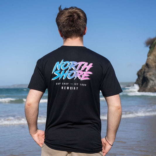 Northshore 80’s Fade Black T Shirt- Black