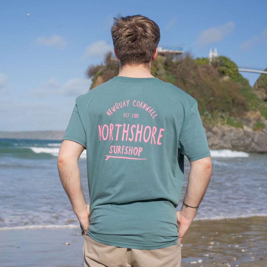 Classic Logo Organic Tee | Hydro Green | Northshore Surf Shop | T Shirt - Northshore Newquay - Surf/Skate