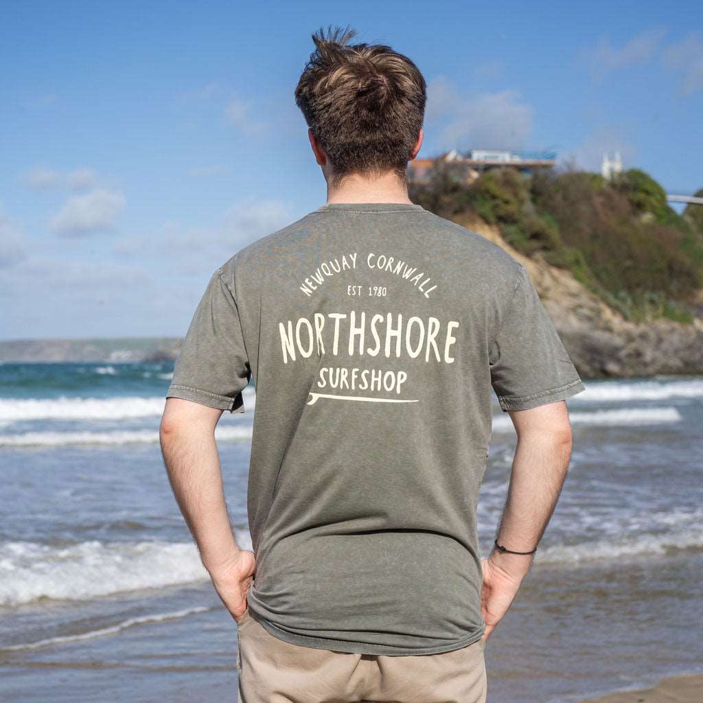Classic Logo Organic Tee | Moss Stone | Northshore Surf Shop | - Northshore Newquay - Surf/Skate