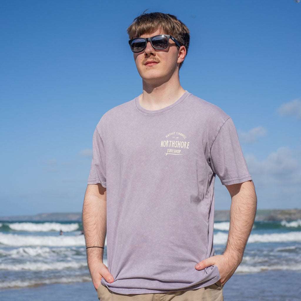 Classic Logo Organic Tee | Orchid Stone | Northshore Surf Shop | T Shirt - Northshore Newquay - Surf/Skate