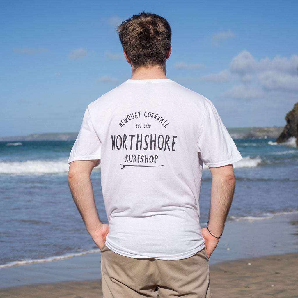 Classic Logo T Shirt | White | Northshore Surf Shop | T Shirt - Northshore Newquay - Surf/Skate