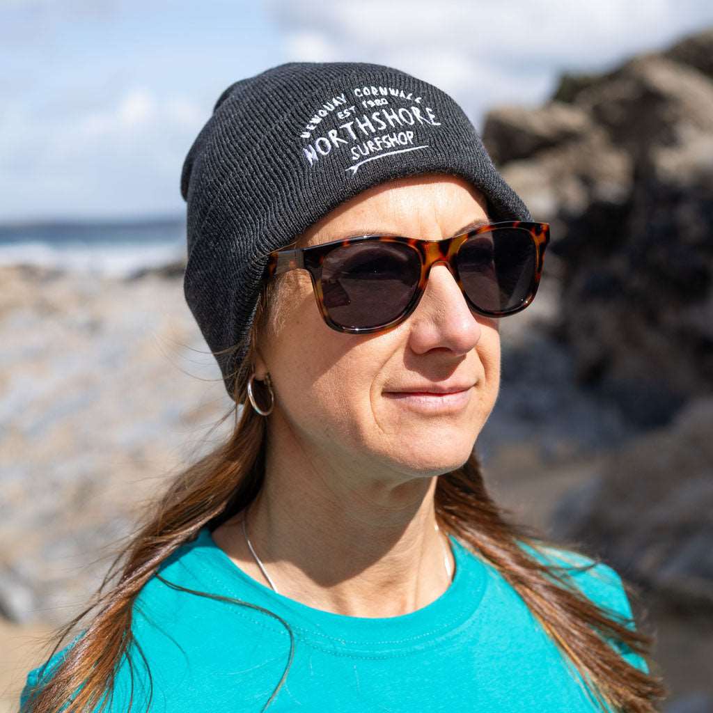Classic Logo Embroidered Beanie Charcoal | Northshore Surf Shop | Beanie