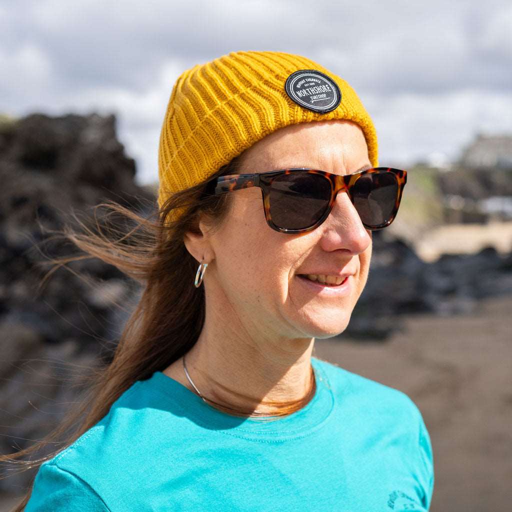 Classic Logo Fisherman Beanie Mustard | Northshore Surf Shop |