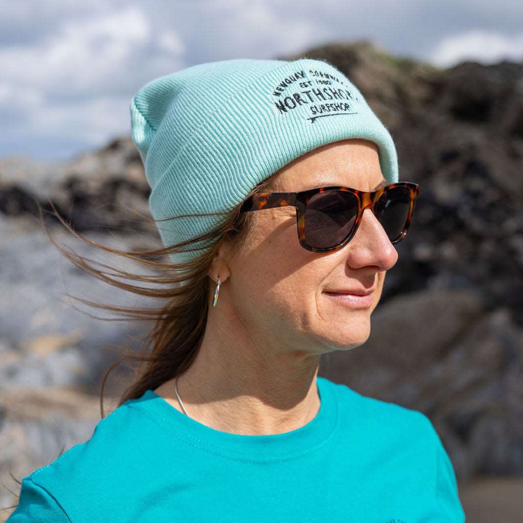 Classic Logo Embroidered Beanie Mint | Northshore Surf Shop | Beanie - Northshore Newquay - Surf/Skate
