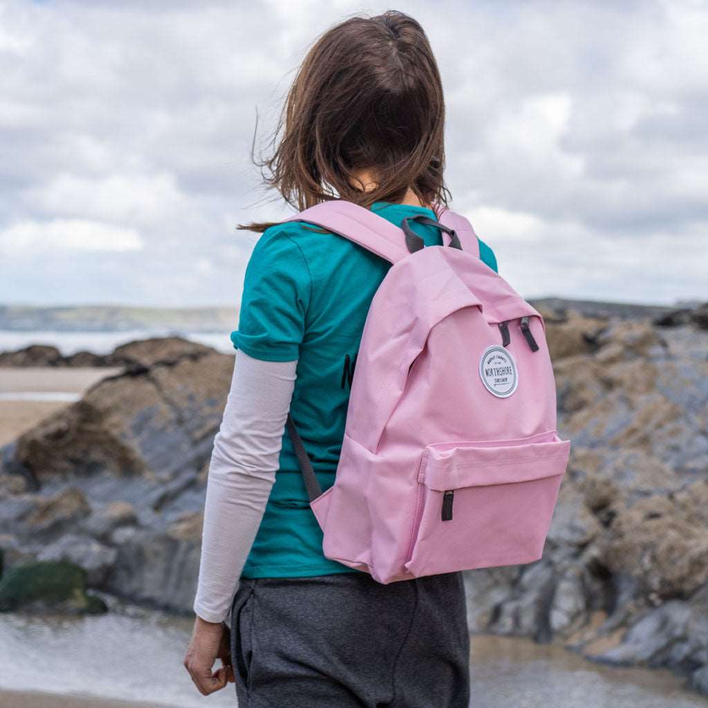 Classic Logo Backpack Baby Pink | Northshore Surf Shop | Backpacks - Northshore Newquay - Surf/Skate