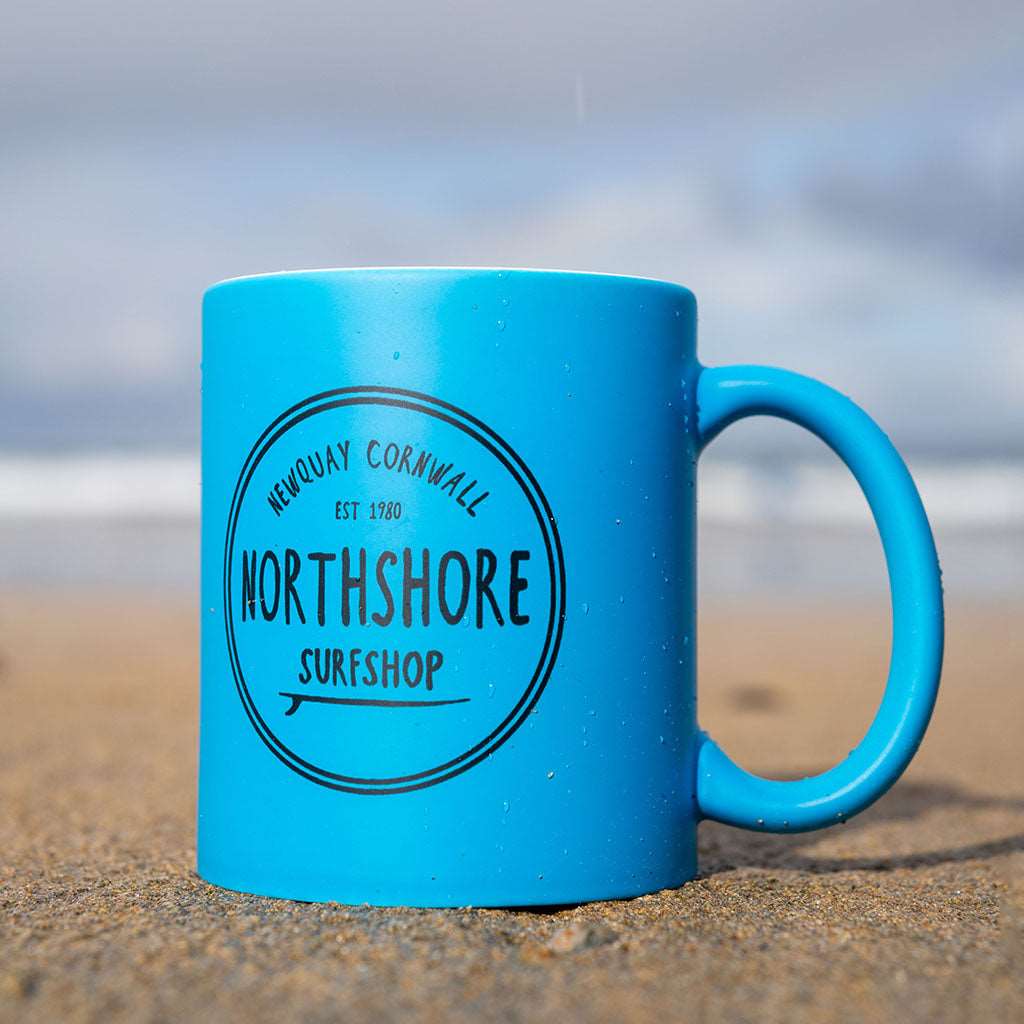 Classic Logo Fluro Mug Blue | Northshore Surf Shop | Coffee Cup - Northshore Newquay - Surf/Skate