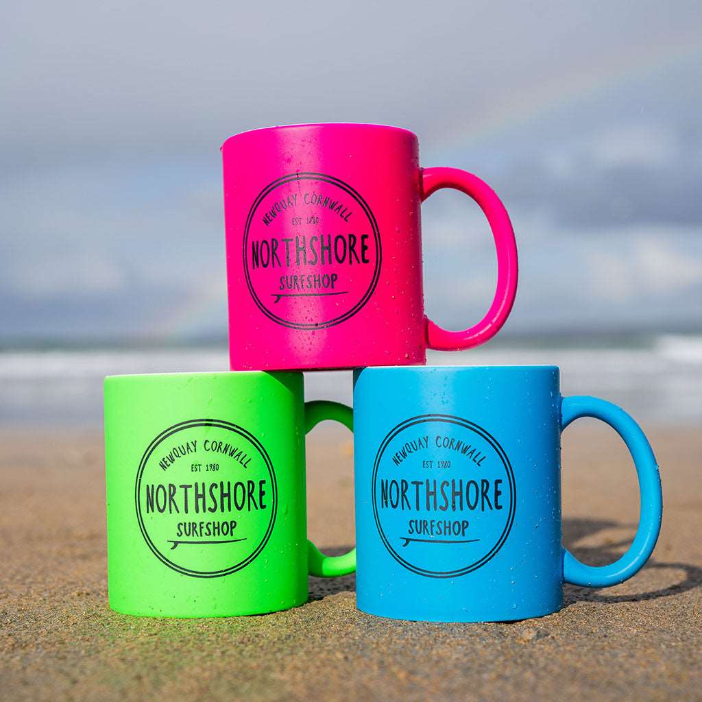 Classic Logo Fluro Mug | Northshore Surf Shop | Coffee Cup - Northshore Newquay - Surf/Skate