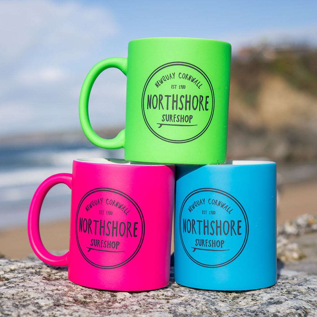 Classic Logo Fluro Mug | Northshore Surf Shop | Coffee Cup - Northshore Newquay - Surf/Skate