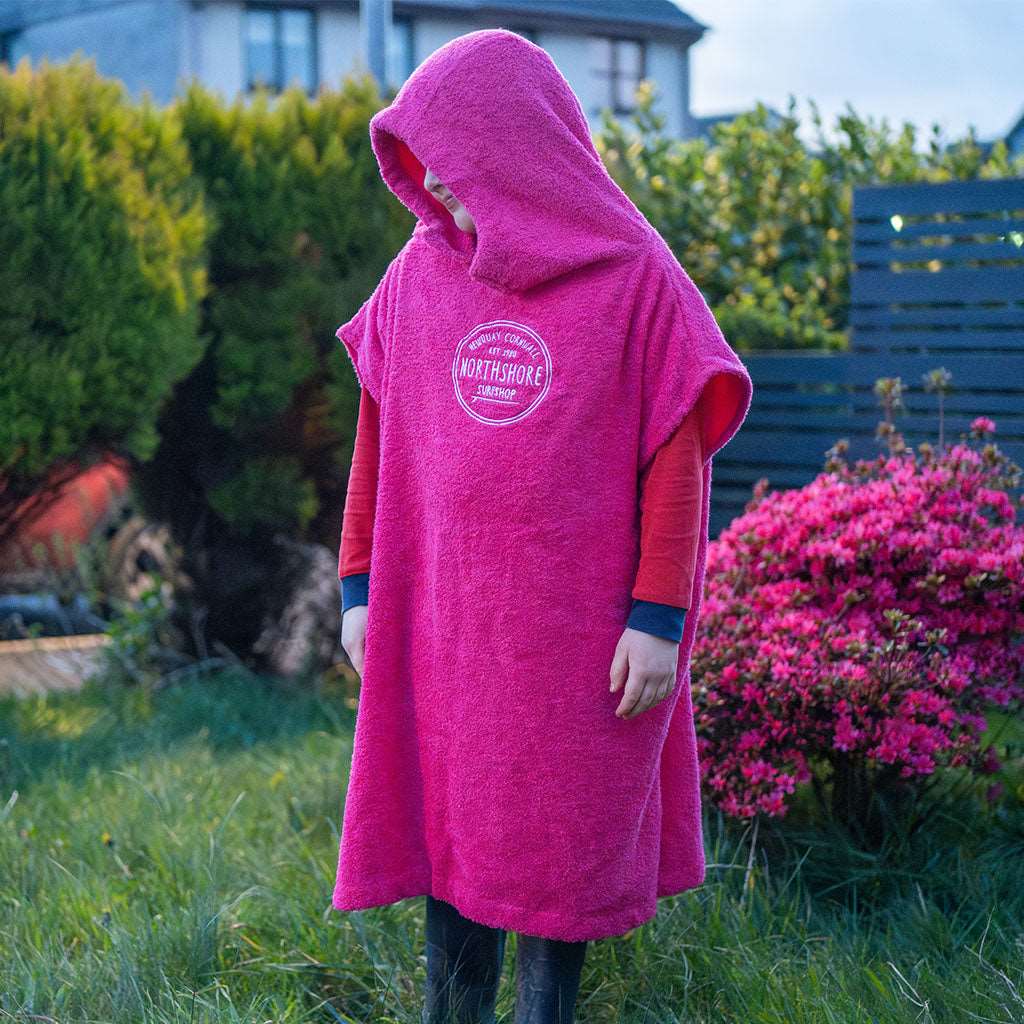 Kids Towelling Changing Robe | Age 9 - 12 Pink | Northshore Surf Shop | Changing Robe