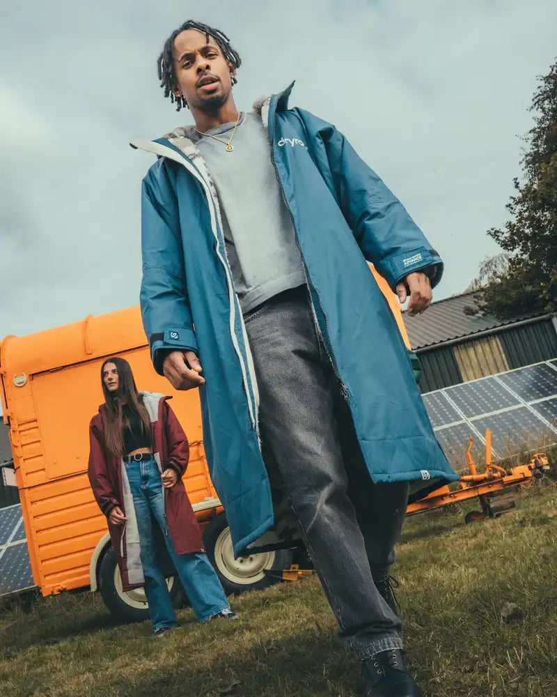 DryRobe | Adult Long Sleeve - Deep sea blue/sand camo | Dryrobe | Change Robe - Northshore Newquay - Surf/Skate