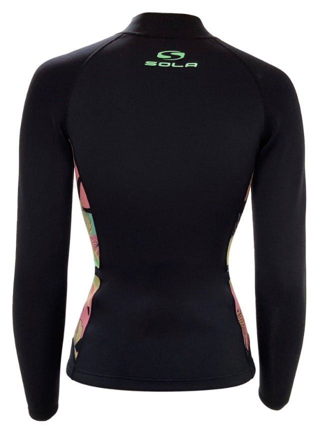 Sola Ignite Ladies 2mm Wetsuit Jacket - Summer Floral | Sola | Wetsuit Top - Northshore Newquay - Surf/Skate
