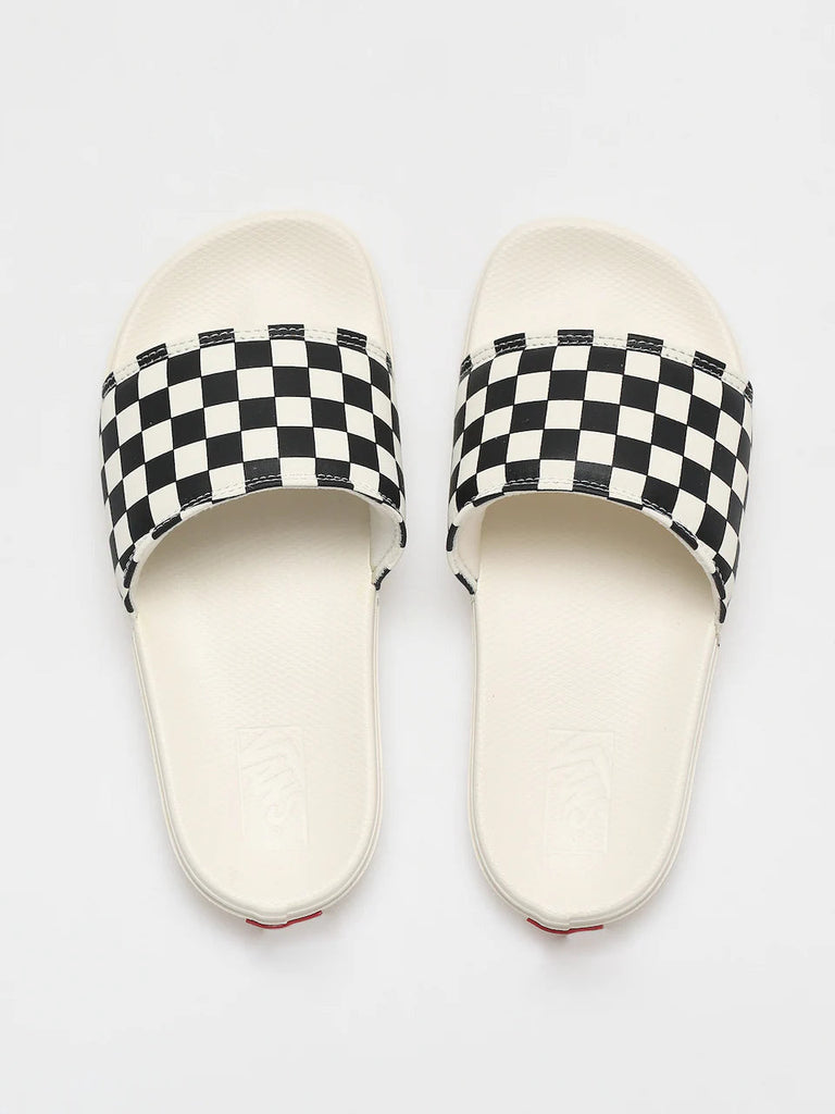 Vans women's La Costa Slide-On Checkerboard (Blk/Marsh
