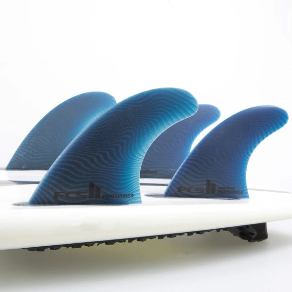 FCS II PERFORMER NEO GLASS ECO QUAD SURFBOARD FINS ( BLUE ) M | FCS | Quad Fins