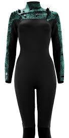 SOLA H2O WOMENS 3/2MM CHEST ZIP SUMMER WETSUIT - SEA PALM | Sola | Summer Wetsuit