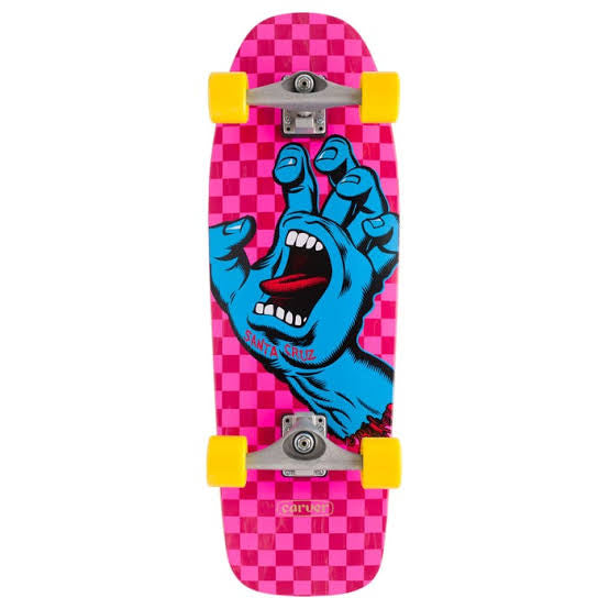 Screaming Hand Check Carver Surfskate 9.8" X 30.2" | Santa Cruz |