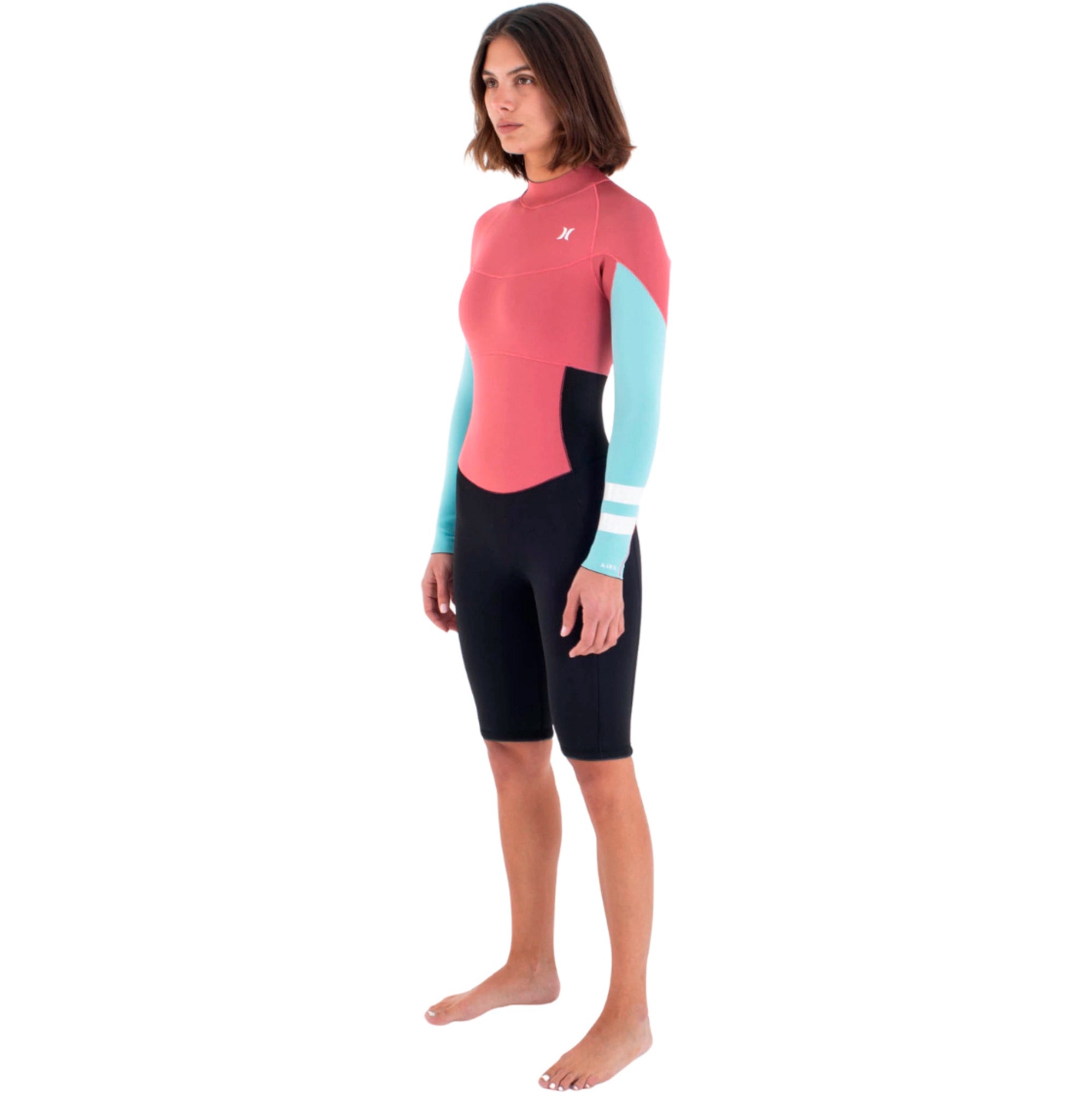 HURLEY Womens Air 2mm Mid Long Sleeve Back Zip Shorty Wetsuit | Hurley | - Northshore Newquay - Surf/Skate